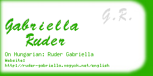 gabriella ruder business card